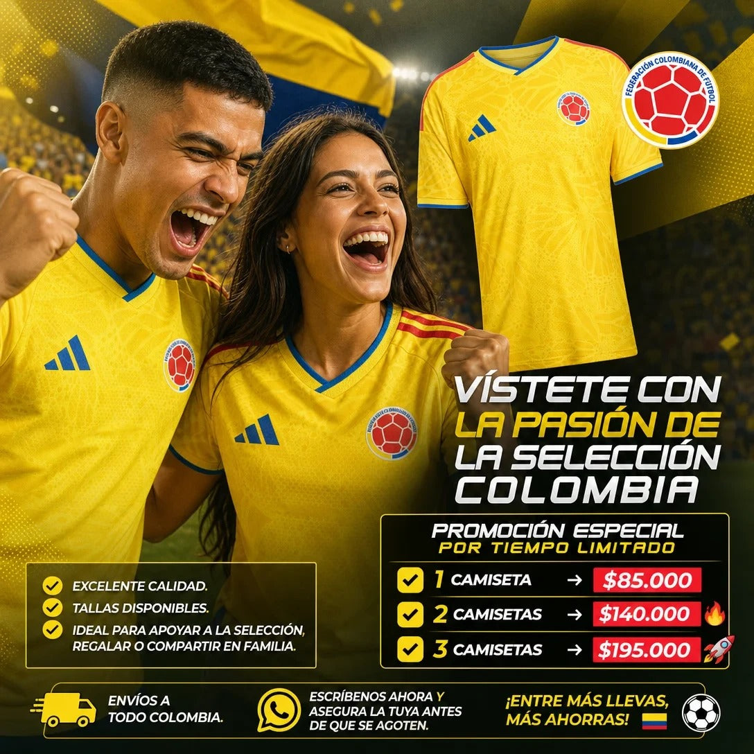 camiseta de selección Colombia amarilla